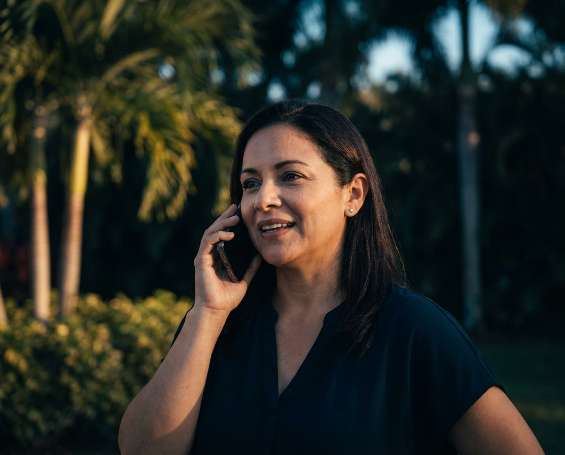 Bilingual AI receptionist automatically switching between English and Spanish for local business callers in Palm Beach